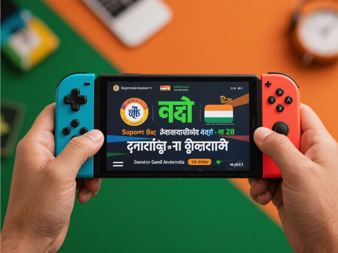 Daman Games Center language selection screen showing various Indian languages